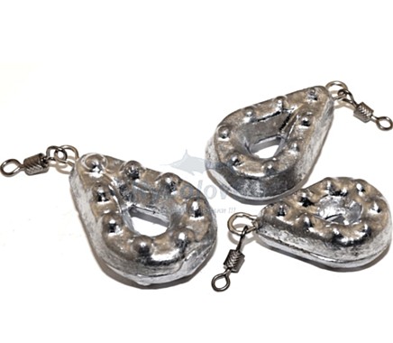 груз рыболовный гриппа с отверстием  10шт